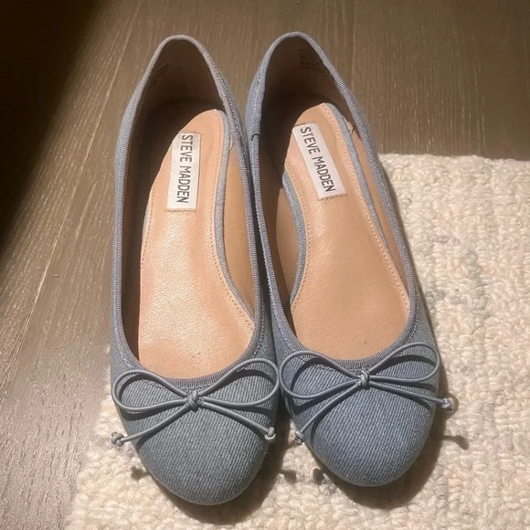 Steve Madden Shoes Steve Madden Blue Denim Cherish Ballet